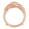 14k Rose Gold 1/3 CTW Diamond Ring Guard , Size 7