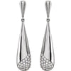 14k White Gold 1/3 CTW Diamond Teardrop-Shaped Earring
