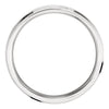 Platinum 6mm Satin Finished Beveled Edge Band Size 7.5