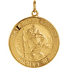 25.00 mm St. Christopher Medal in 14K Yellow Gold