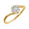 14k Yellow & White Gold 1/10 ctw. Diamond Ring, Size 7