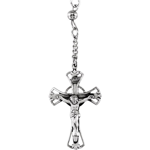 Silver Bead Rosary