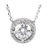14K White Gold 1/2 CTW Diamond Halo-Styled 16-Inch Necklace