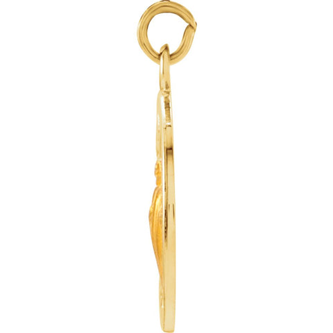 14k Yellow Gold 14.5mm Round St. Jude Thaddeus Medal