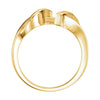 14k Yellow Gold Freeform Peg Remount Ring, Size 6