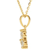 14k Yellow Gold 5/8 CTW Three-Stone Diamond Necklace
