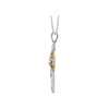 14K White & Yellow Gold Claddagh Cross