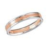 14k White Gold & Rose 4mm Band, Size 6.5