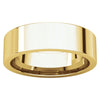 10k Yellow Gold 6mm Flat Comfort Fit Band, Size 7.5