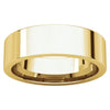 14k Yellow Gold 6mm Flat Comfort Fit Band, Size 8.5