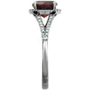 14k White Gold Mozambique Garnet & 1/6 CTW Diamond Ring, Size 7