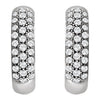 14k White Gold 1/2 CTW Diamond Hoop Earrings