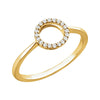 14k Yellow Gold 1/10 ctw. Diamond Circle Ring, Size 7