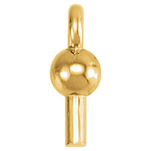 14k Yellow Gold Ball Dangle Mounting for Pearl