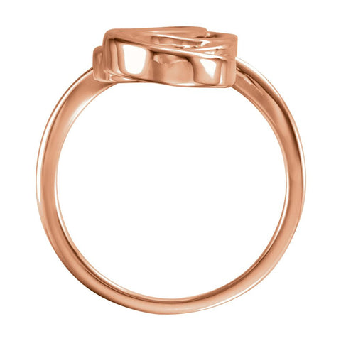 14k Rose Gold Freeform Ring , Size 7