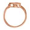 14k Rose Gold Freeform Ring , Size 7