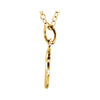 14k Yellow Gold Letter "V" Lowercase Script Initial Necklace