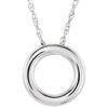Sterling Silver 13mm Circle 18-inch Necklace