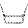 14K White Gold 1/6 CTW Diamond Soft Rectangle 16-Inch Necklace