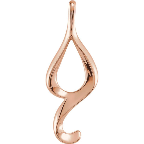 14k Rose Gold Freeform Pendant Mounting