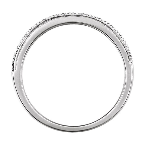 14k White Gold 1/5 CTW Diamond Band, Size 7