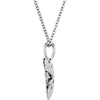 14k White Gold Genuine Blue Sapphire & Diamond Necklace