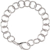 Sterling Silver 12mm Ring Link 8" Chain