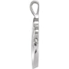 14k White Gold Freeform Pendant