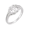 Chastity Ring in 14k White Gold ( Size 4 )