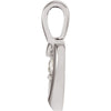 14k White Gold Heart Pendant