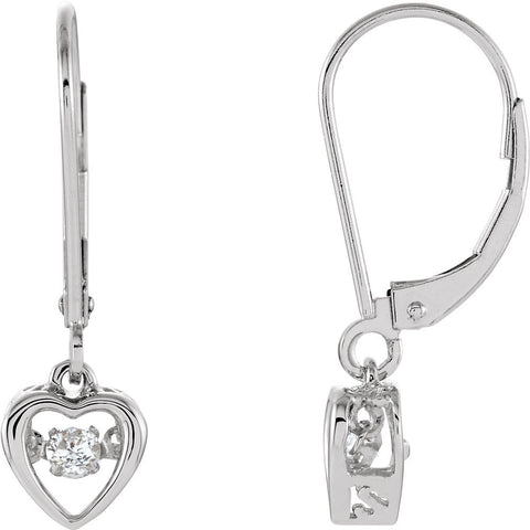 14k White Gold 1/6 CTW Diamond Heart Mystara® Earrings
