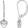 14k White Gold 1/8 ctw. Diamond Heart Mystara« Earrings