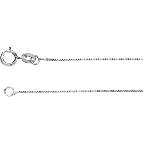 Sterling Silver .55mm Solid Box 24" Chain