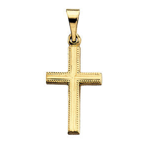 14k Yellow Gold Cross Pendant