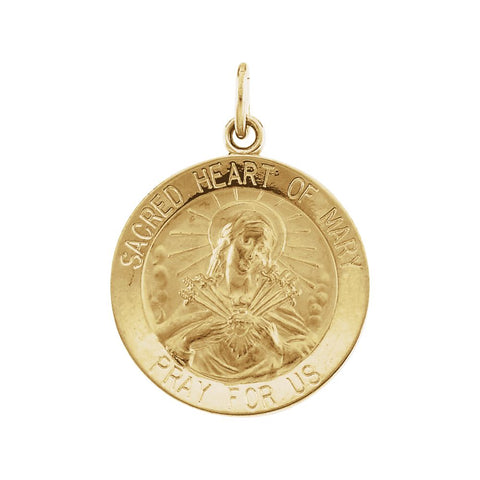 14k Yellow Gold 18mm Nino de Atocha Medal