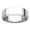 Sterling Silver 6mm Flat Edge Band, Size 7