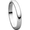 Continuum Sterling Silver 4mm Half Round Light Band, Size 6