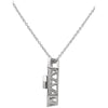 Sterling Silver Onyx & Cubic Zirconia Necklace