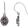 Pair of Victorian Style Dangle Earrings in Sterling Silver