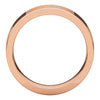 14k Rose Gold 6mm Flat Comfort Fit Band, Size 8.5
