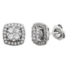 14k White Gold 3/4 CTW Diamond Earrings