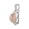 Sterling Silver Rose Gold Plated Rose Quartz & 1/8 CTW Diamond Pendant