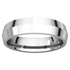 14k White Gold 5mm Knife Edge Comfort Fit Band, Size 8.5
