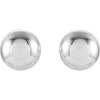 14k White Gold 7mm Ball Earrings with Bright Finish