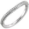 Wedding Band For Matching Engagement Ring in 14K White Gold (Size 6)