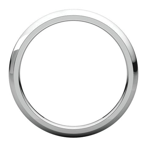 Platinum 2.5mm Comfort Fit Band , Size 4