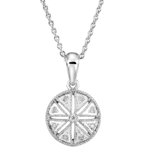 Sterling Silver .05 CTW Diamond 18" Necklace