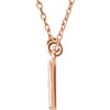 14k Rose Gold Square 16.5" Necklace