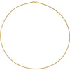 14k Yellow Gold 1.2mm Square Diamond Cut Snake 24" Chain