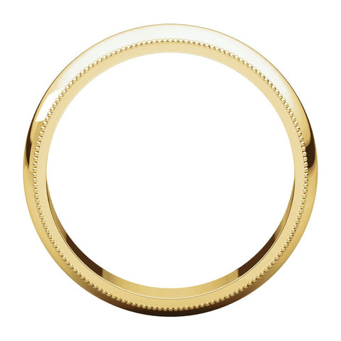 14k Yellow Gold 5mm Milgrain Band, Size 9